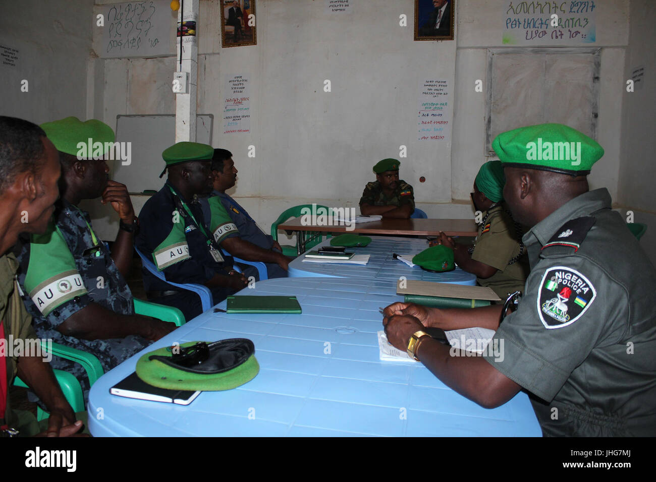2015 07 AMISOM visite di polizia Baidoa-7 (19312494169) Foto Stock