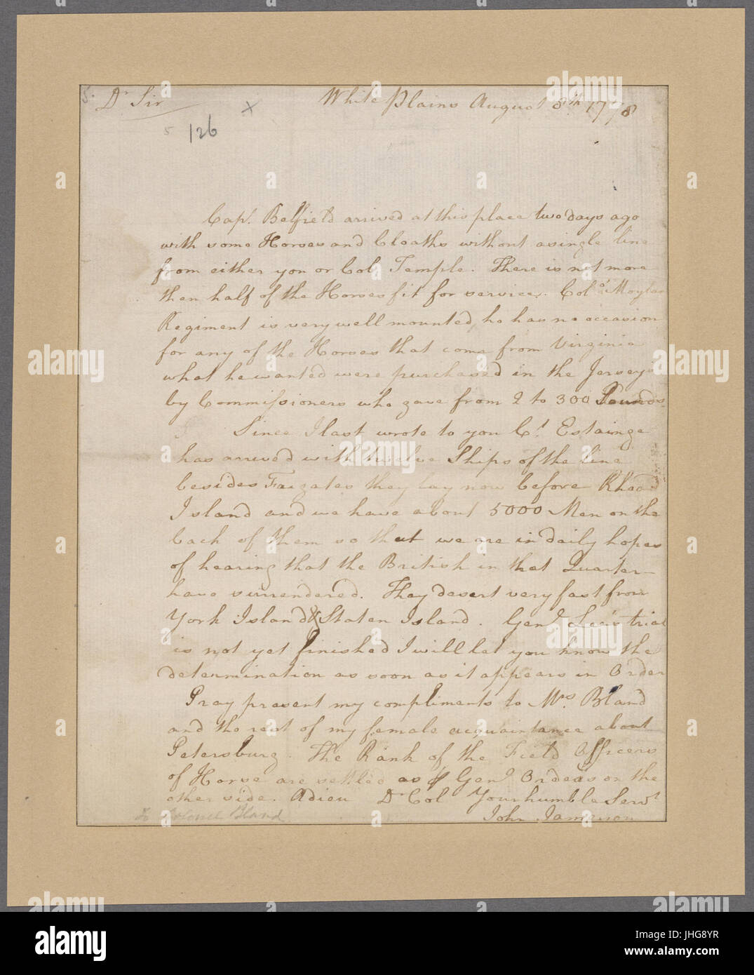 Jameson, John. White Plains. Al Colonnello (blanda) (NYPL b11868620-5376873) Foto Stock