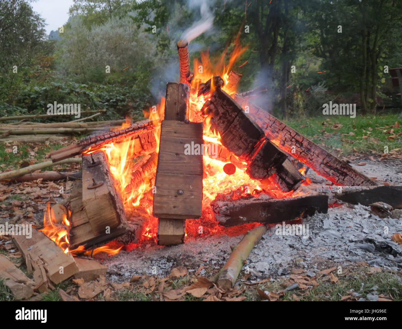 20151017Feuer Staden1 Foto Stock