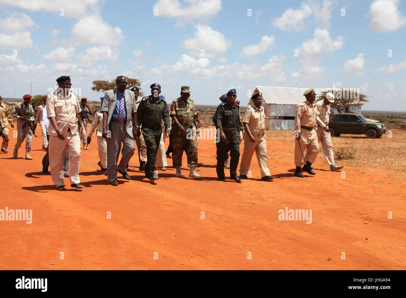 2015 22 somalo commissario di polizia visite Kismayo-6 (21763238014) Foto Stock