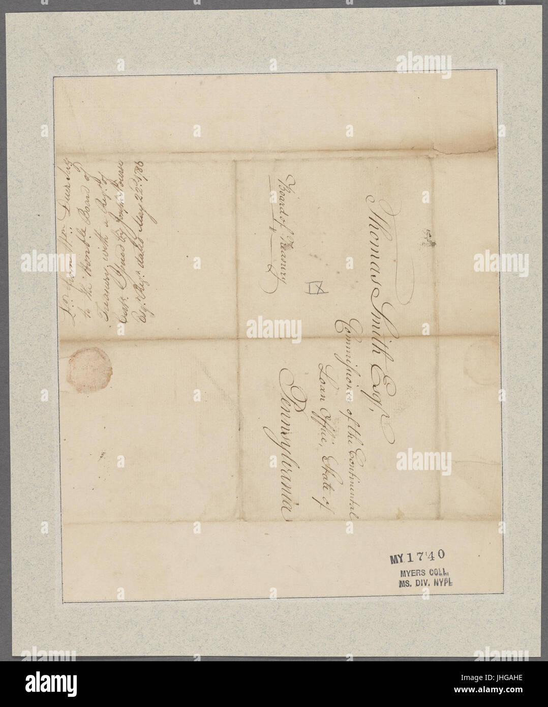 Duer, William. Bordo del Tesoro. Per Thomas Smith (NYPL b11868620-5413504) Foto Stock