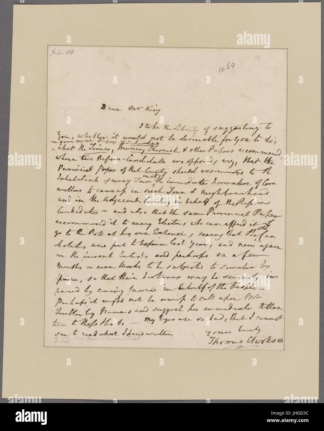 La Clarkson, Thomas. Il sig. King (NYPL b11868620-5400674) Foto Stock