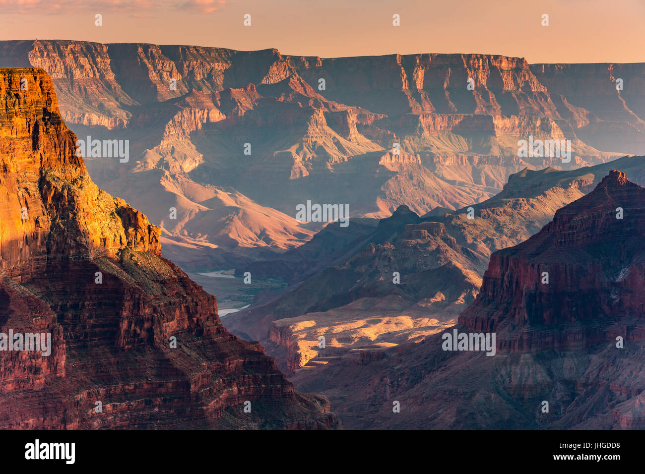 La confluenza dei principali e Little Colorado fiumi, il Parco Nazionale del Grand Canyon, Arizona, Stati Uniti d'America Foto Stock