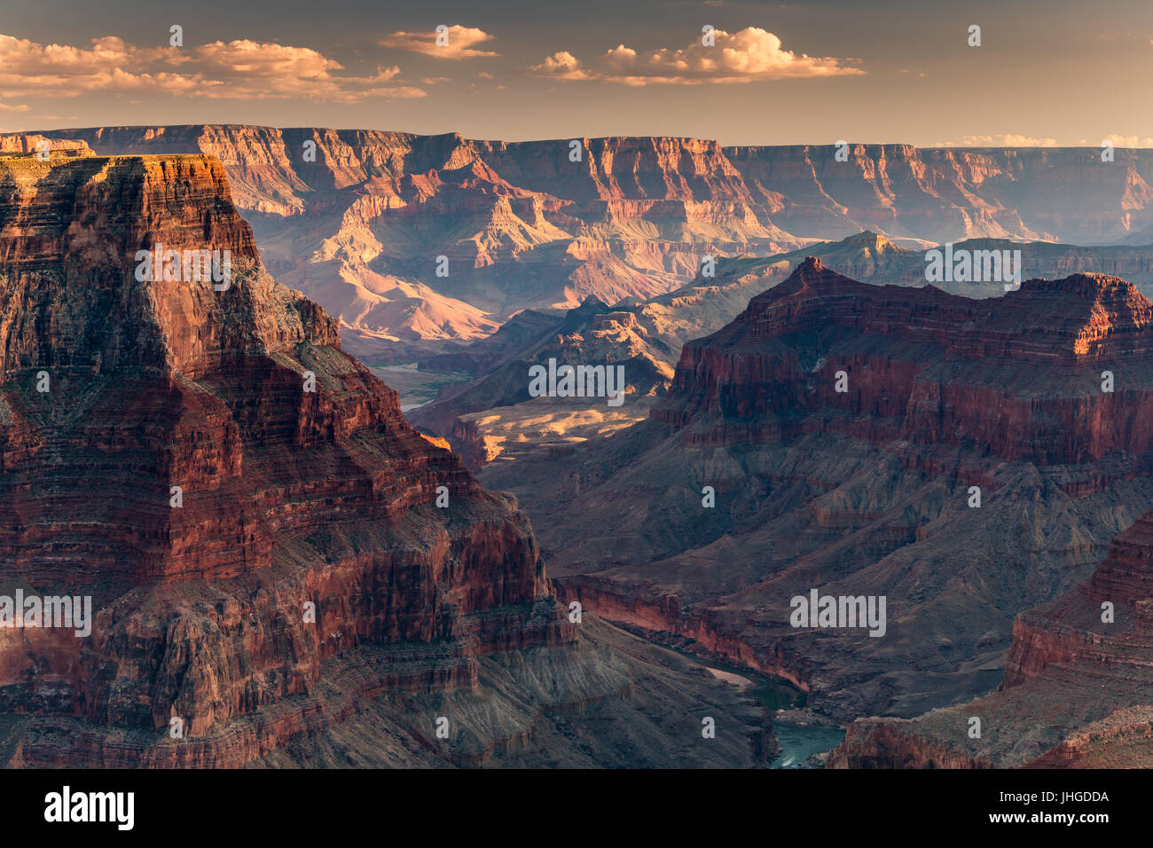 La confluenza dei principali e Little Colorado fiumi, il Parco Nazionale del Grand Canyon, Arizona, Stati Uniti d'America Foto Stock