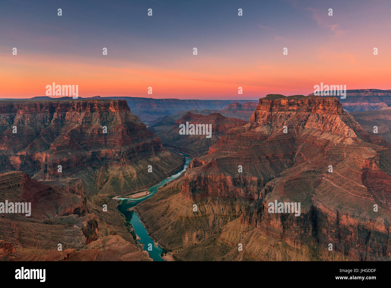 La confluenza dei principali e Little Colorado fiumi, il Parco Nazionale del Grand Canyon, Arizona, Stati Uniti d'America Foto Stock