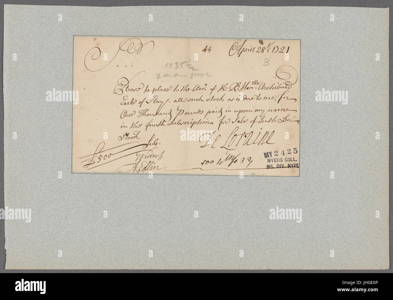 South Sea Company. De Loraine (NYPL b11868620-5404492) Foto Stock