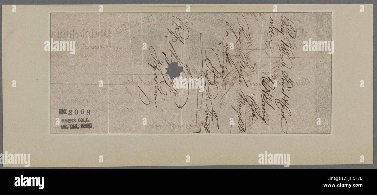 Nota banca. Banca degli Stati Uniti, Philadelphia (NYPL b11868620-5387803) Foto Stock