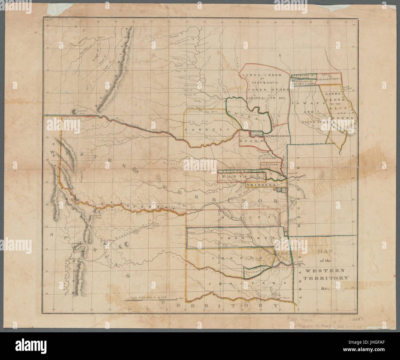 Mappa del territorio occidentale &c (NYPL b20643868-5452685) Foto Stock