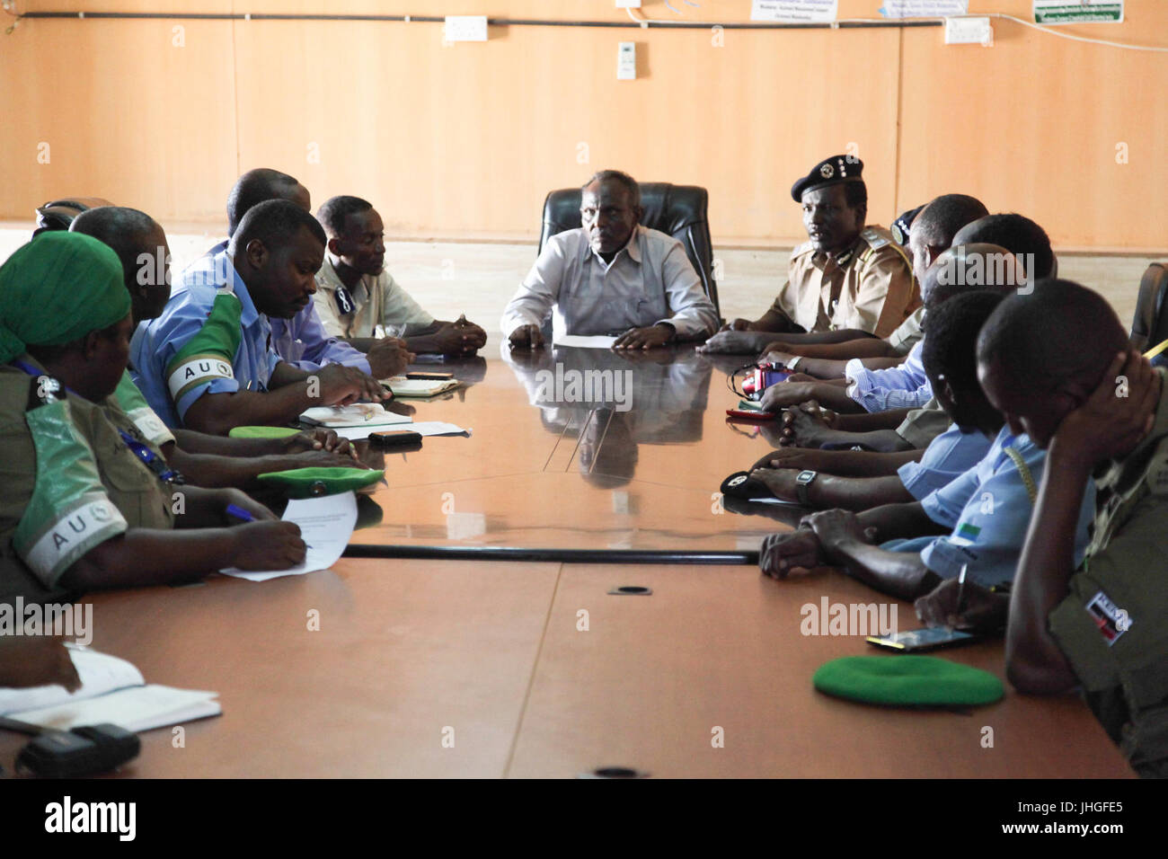 2015 26 AMISOM poliziotti visita Kismayo-1 (22695356544) Foto Stock
