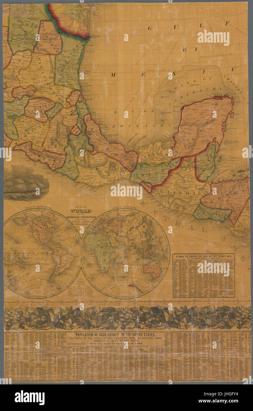 Mitchell della nuova mappa nazionale che presentano gli Stati Uniti (NYPL b20643856-5476462) Foto Stock