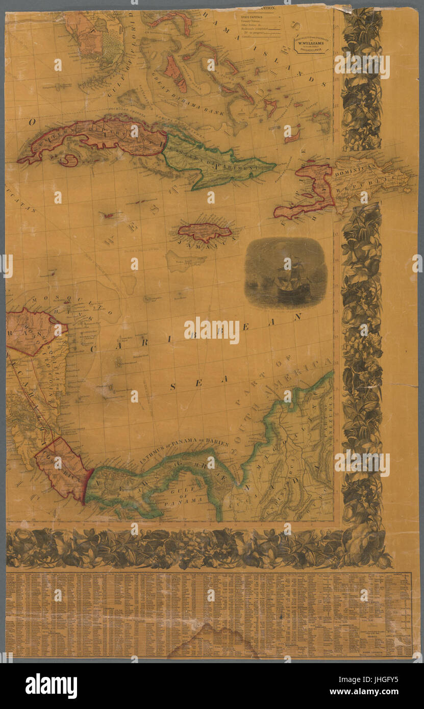 Mitchell della nuova mappa nazionale che presentano gli Stati Uniti (NYPL b20643856-5476463) Foto Stock