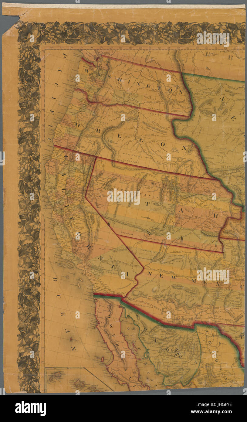 Mitchell della nuova mappa nazionale che presentano gli Stati Uniti (NYPL b20643856-5476458) Foto Stock