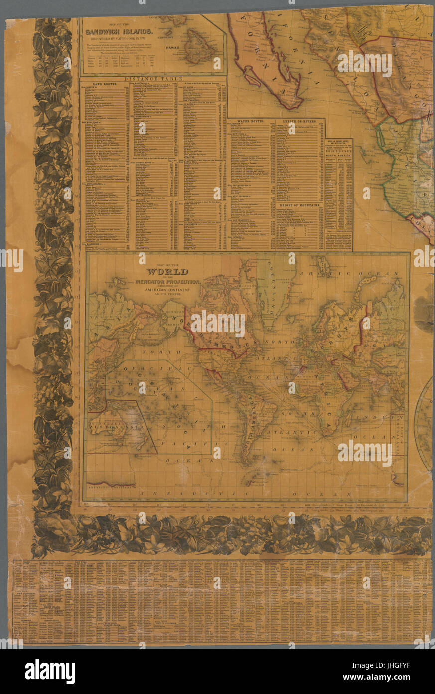 Mitchell della nuova mappa nazionale che presentano gli Stati Uniti (NYPL b20643856-5476461) Foto Stock