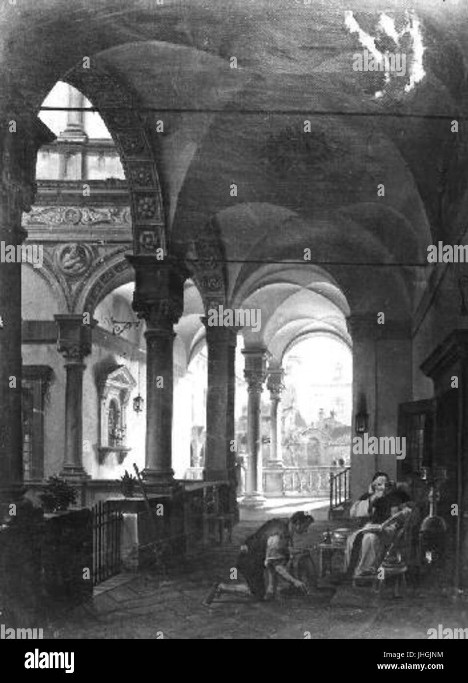 Giovanni Migliara 1785-1837 - V alchymisty byte Foto Stock