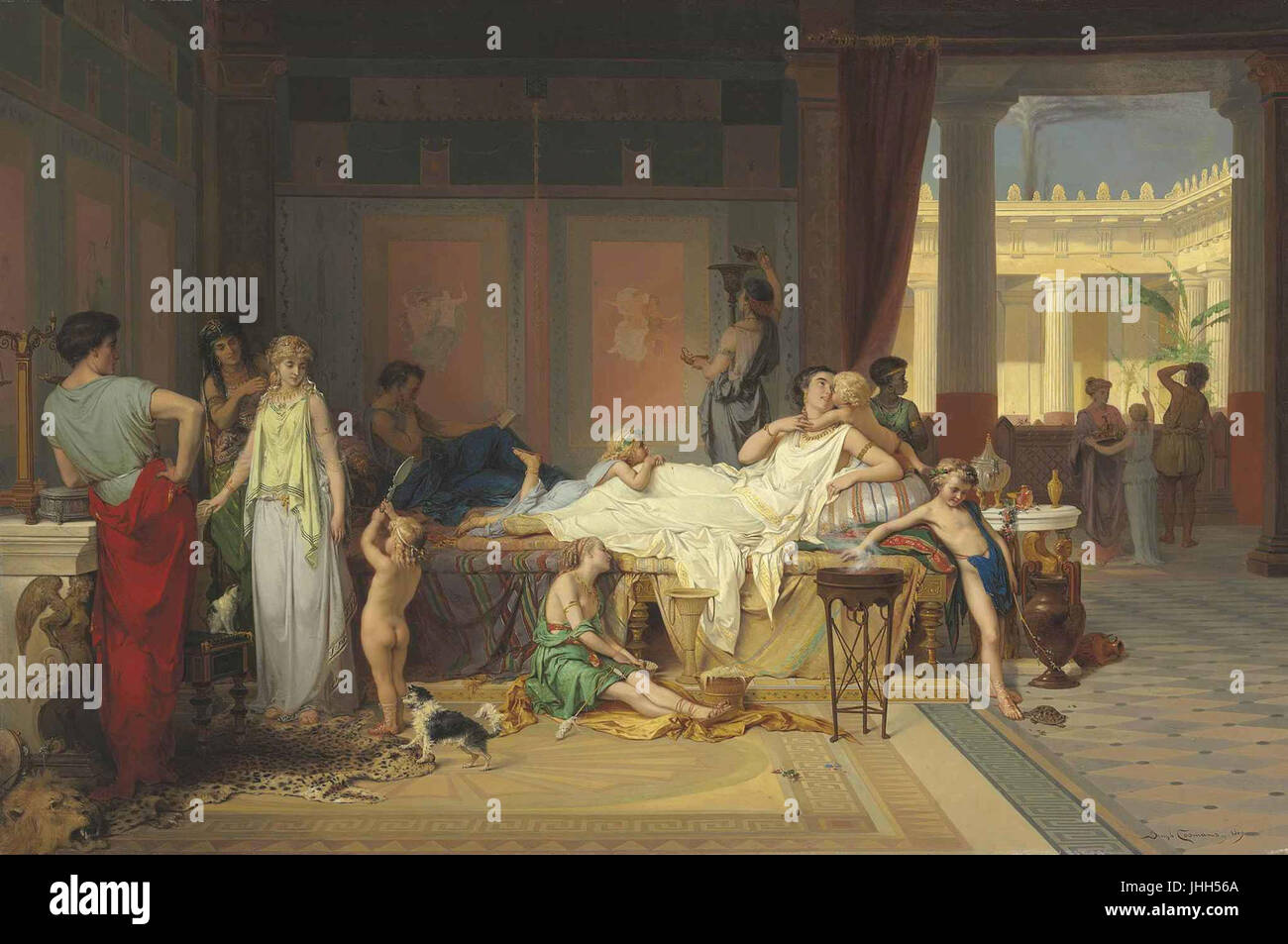 Giuseppe Coomans - Le ultime ore di Pompei - La casa del poeta Foto Stock