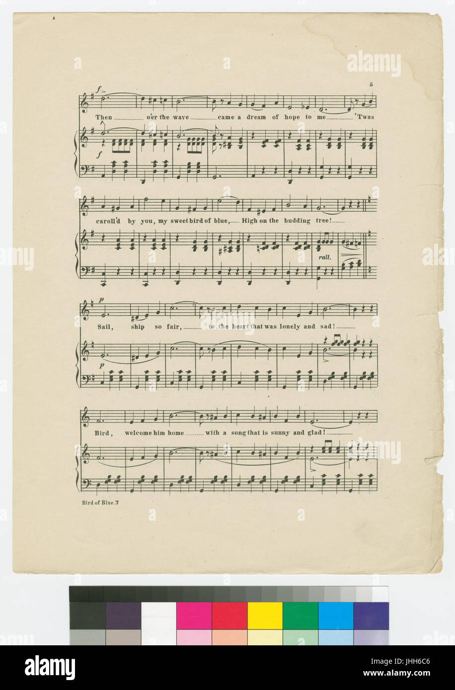 Uccello blu - valzer canzone (NYPL ADE-446476-1627130) Foto Stock