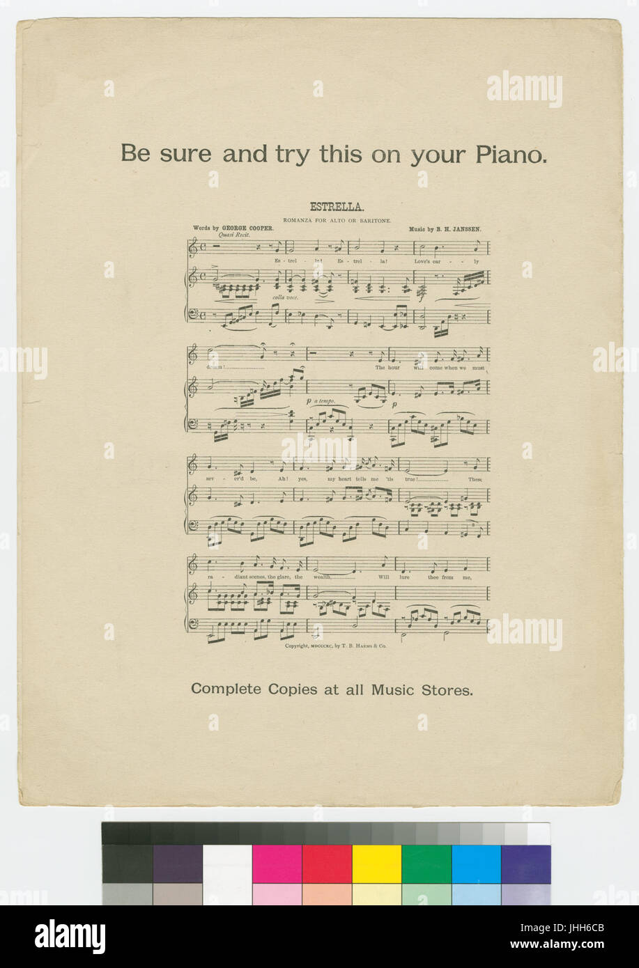 Uccello blu - valzer canzone (NYPL ADE-446476-1627135) Foto Stock