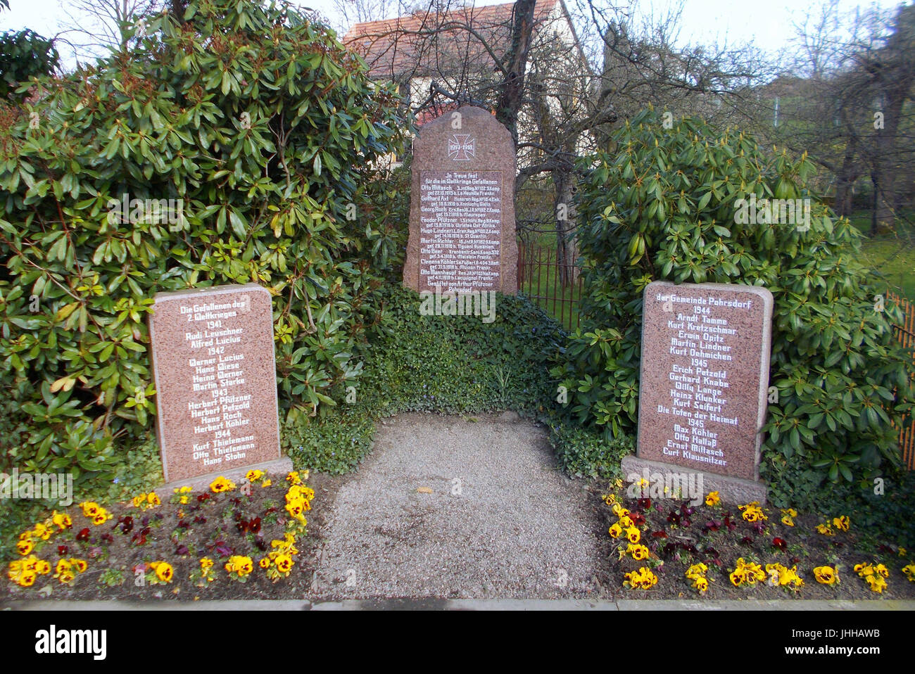 2016 Pohrsdorf Denkmal Weltkriege Foto Stock