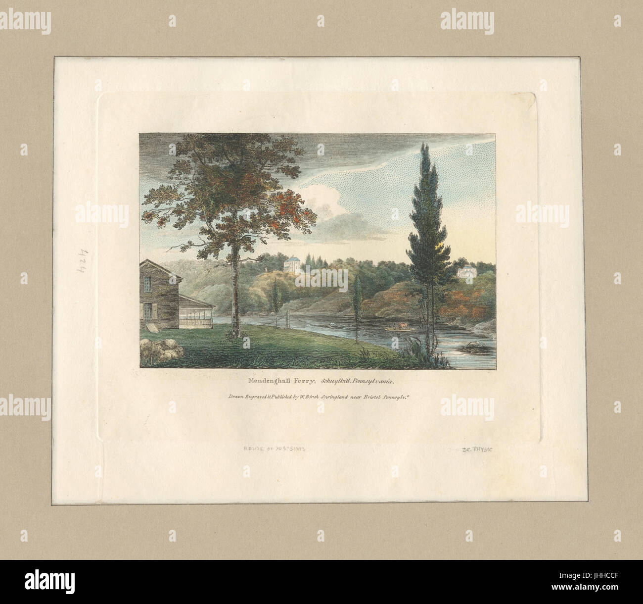 Traghetto Mendenghall, Schuylkill, Pennsylvania (casa di Giuseppe Sims) (NYPL b13049823-420807) Foto Stock