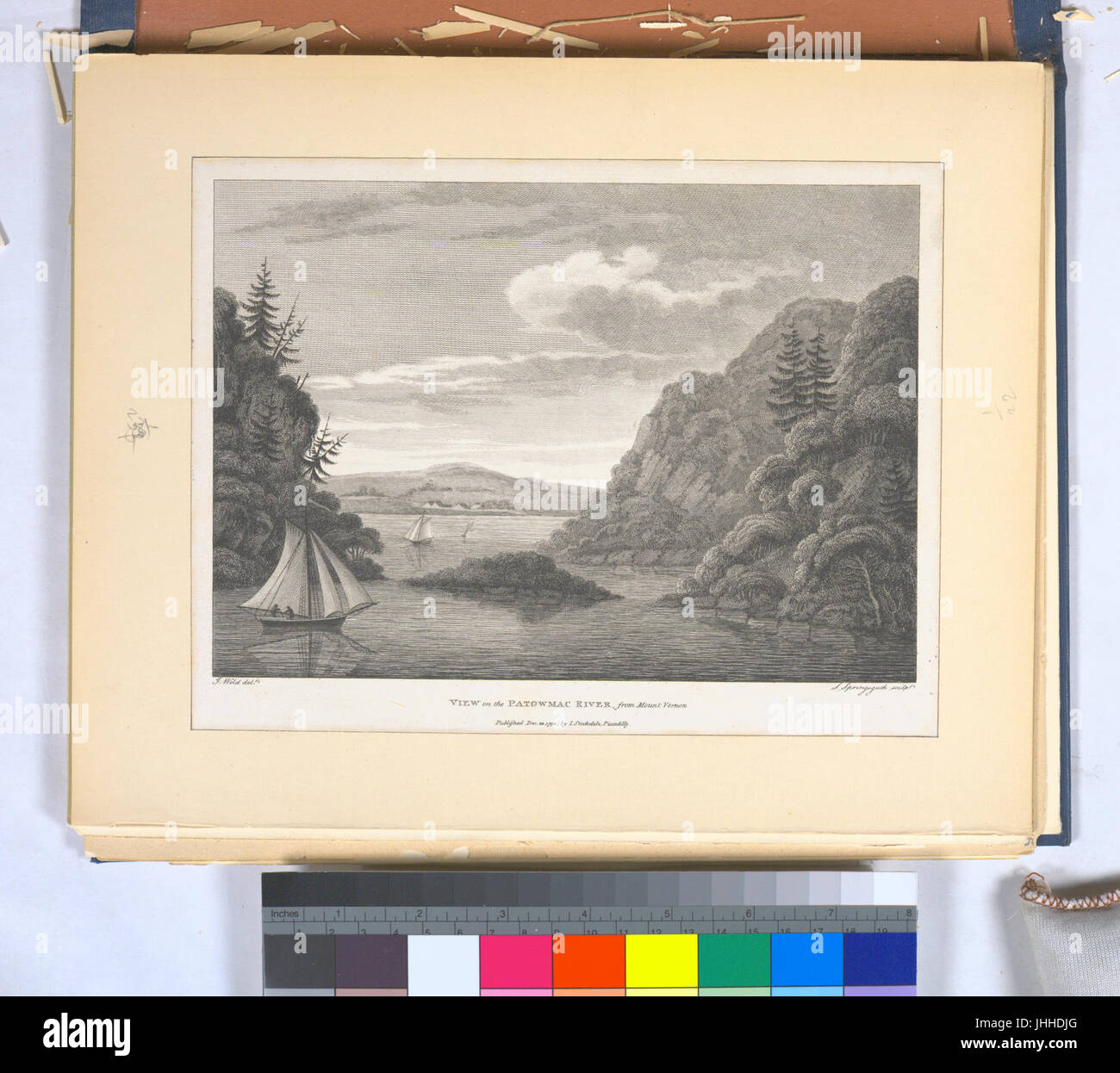 Vista del fiume Patowmac, da Mount Vernon (NYPL ADE-254428-429654) Foto Stock