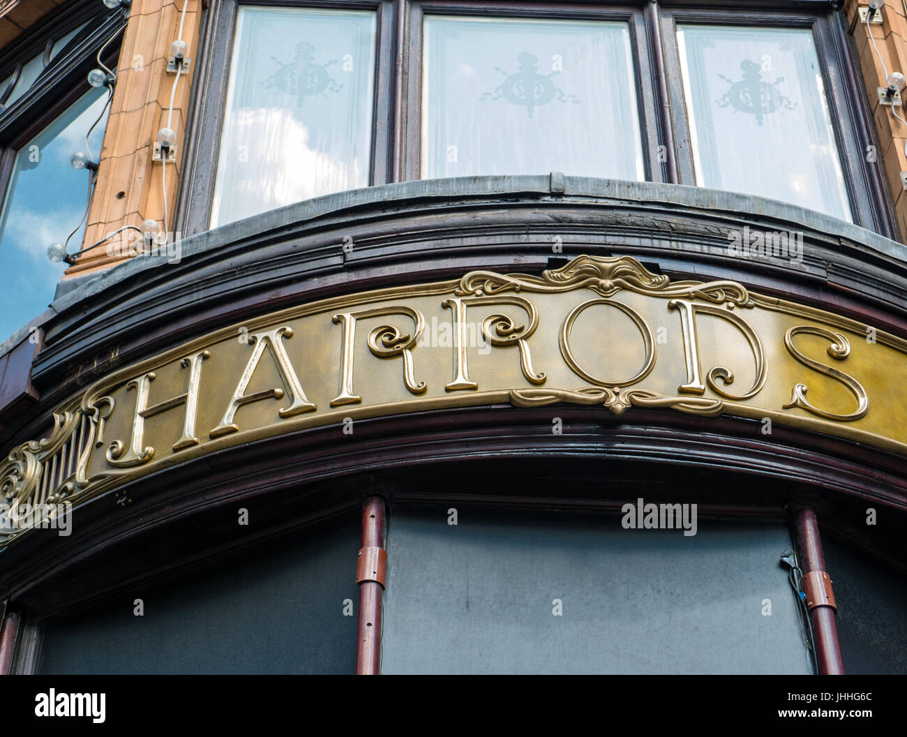 I grandi magazzini Harrods a Londra, Inghilterra Foto Stock