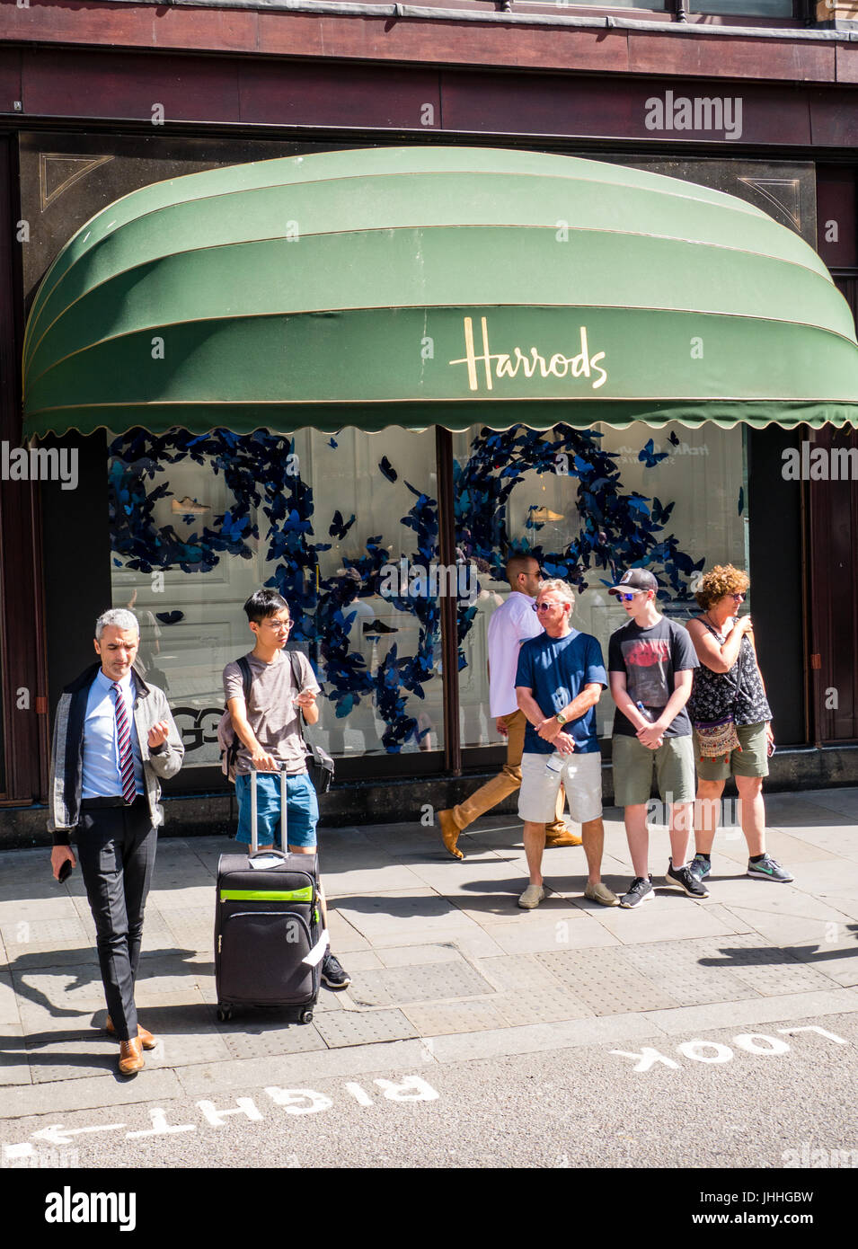 I grandi magazzini Harrods a Londra, Inghilterra Foto Stock