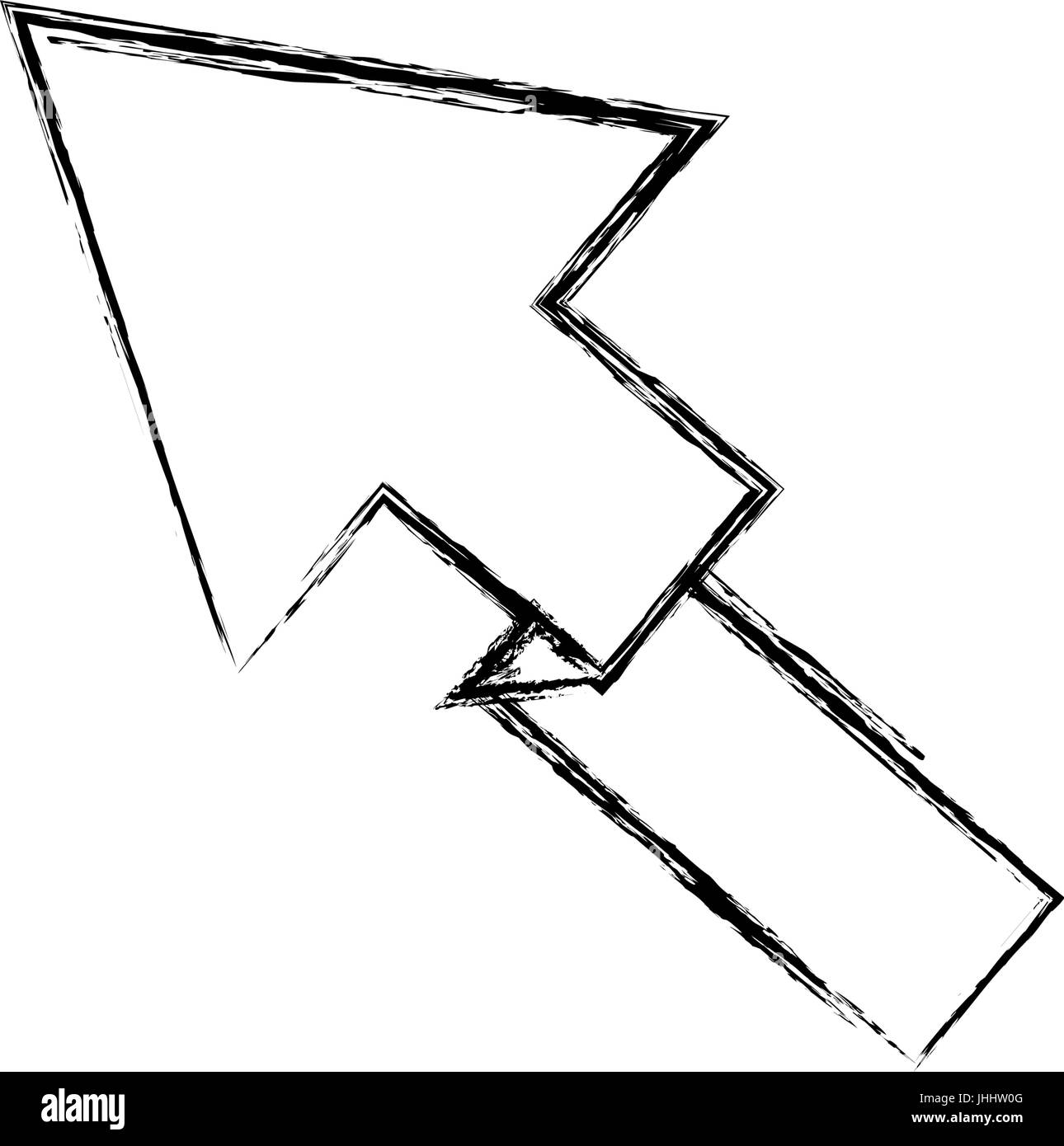 Nella direzione della freccia posizione immagine Illustrazione Vettoriale