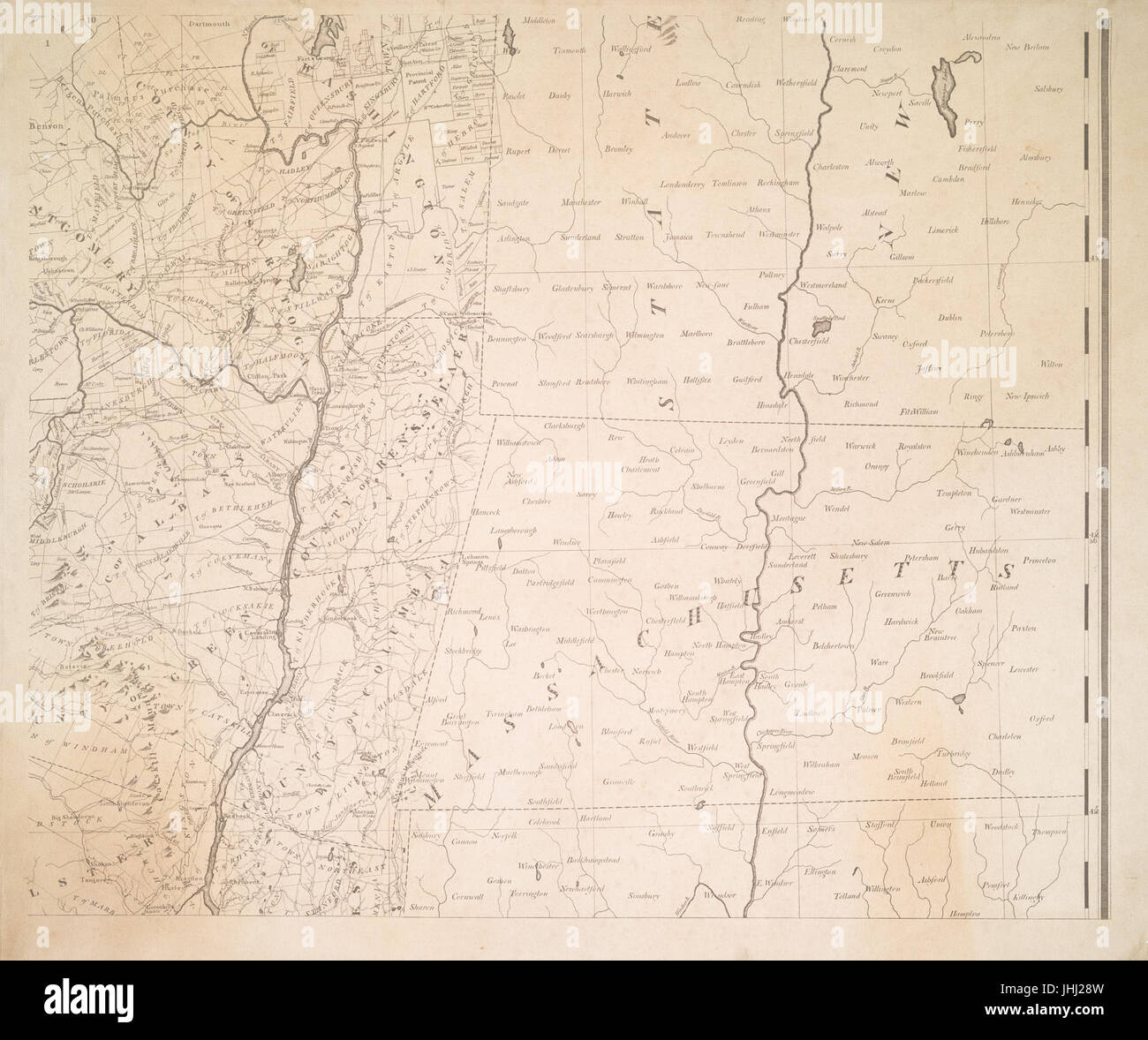 Mappa dello stato di New York (NYPL b14919980-2020736) Foto Stock