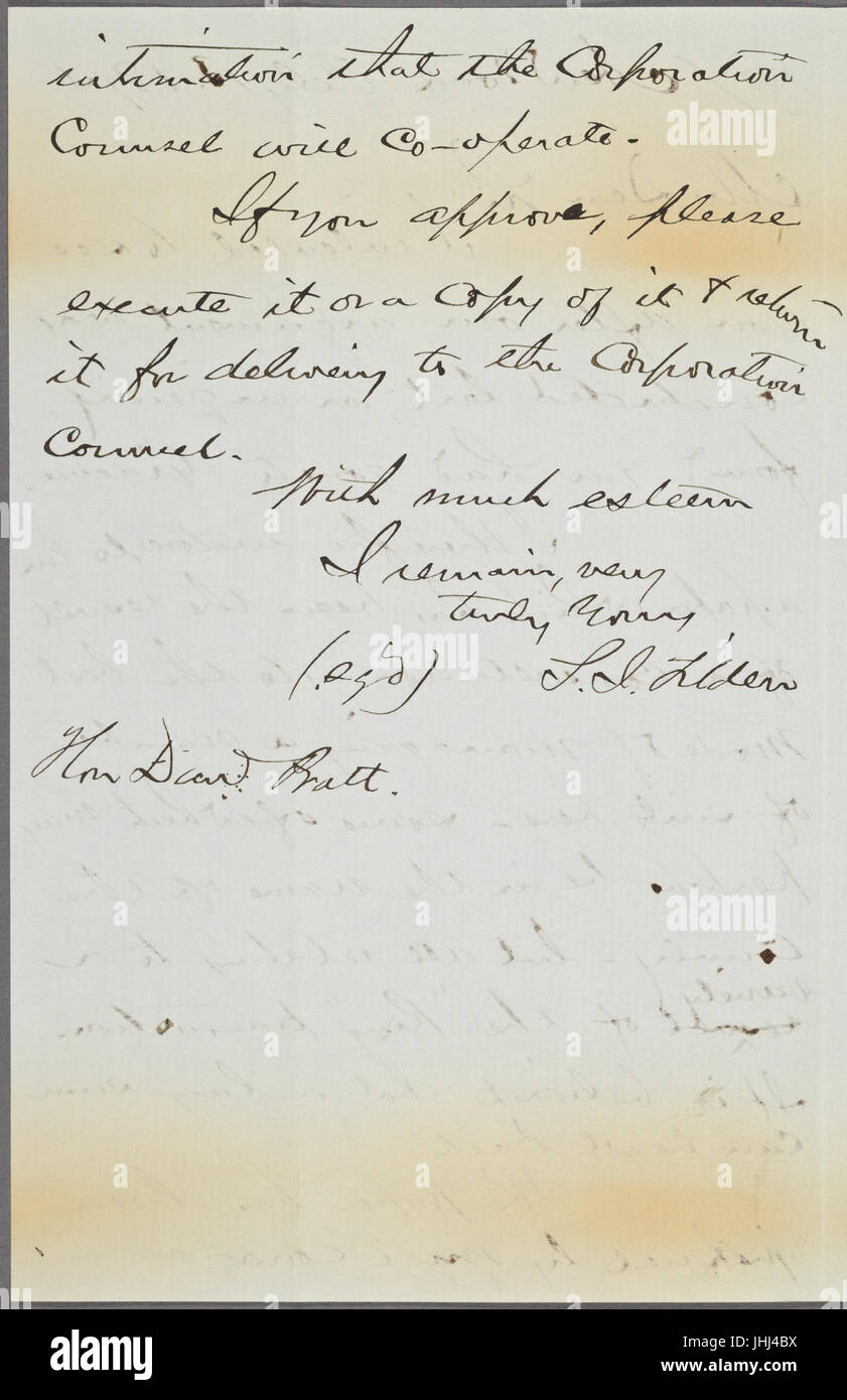 L'I. D. Tweed Ring, attivo tra il 1874 e il 1875, si riferisce alla rete di corruzione politica guidata da William M. Tweed, che dominava la politica di New York. Lo scandalo ha coinvolto tangenti, appropriazioni indebite e frodi all'interno dell'organizzazione Tammany Hall, portando a significative proteste pubbliche e riforme legali. Foto Stock