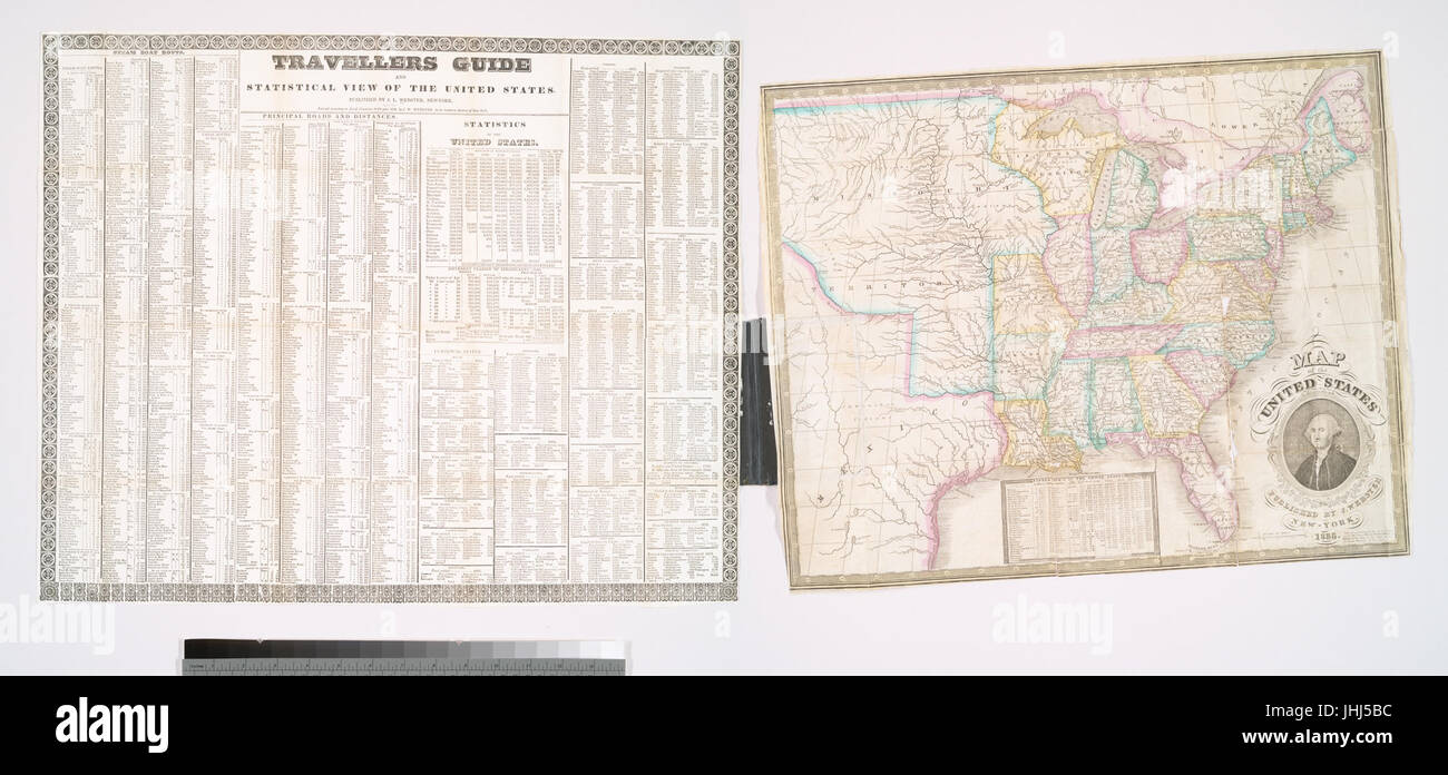 Mappa degli Stati Uniti (NYPL b14978525-434646) Foto Stock