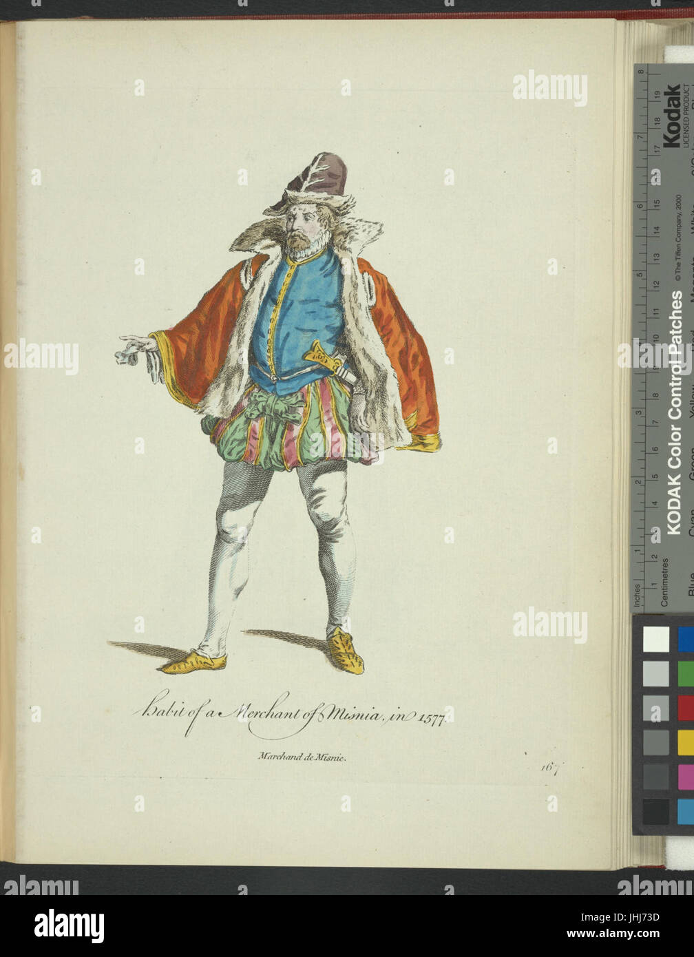 Abitudine di un mercante di Misnia nel 1577. Marchand de Misnie (NYPL b14140320-1638178) Foto Stock