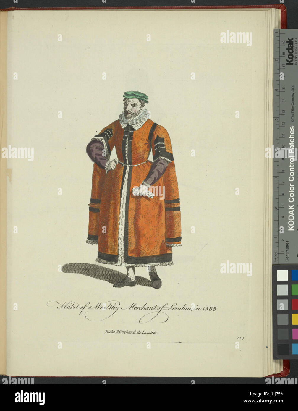 Abitudine di un ricco mercante di Londra nel 1588. Riche marchand de Londres (NYPL b14140320-1638225) Foto Stock