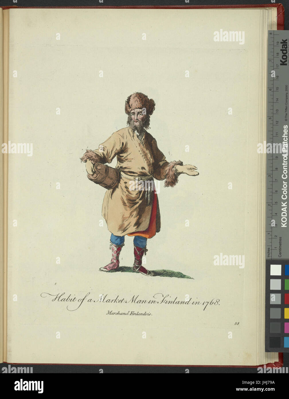 Abitudine di un uomo di mercato in Finlandia nel 1768. Marchand Finlandois (NYPL b14140320-1638342) Foto Stock