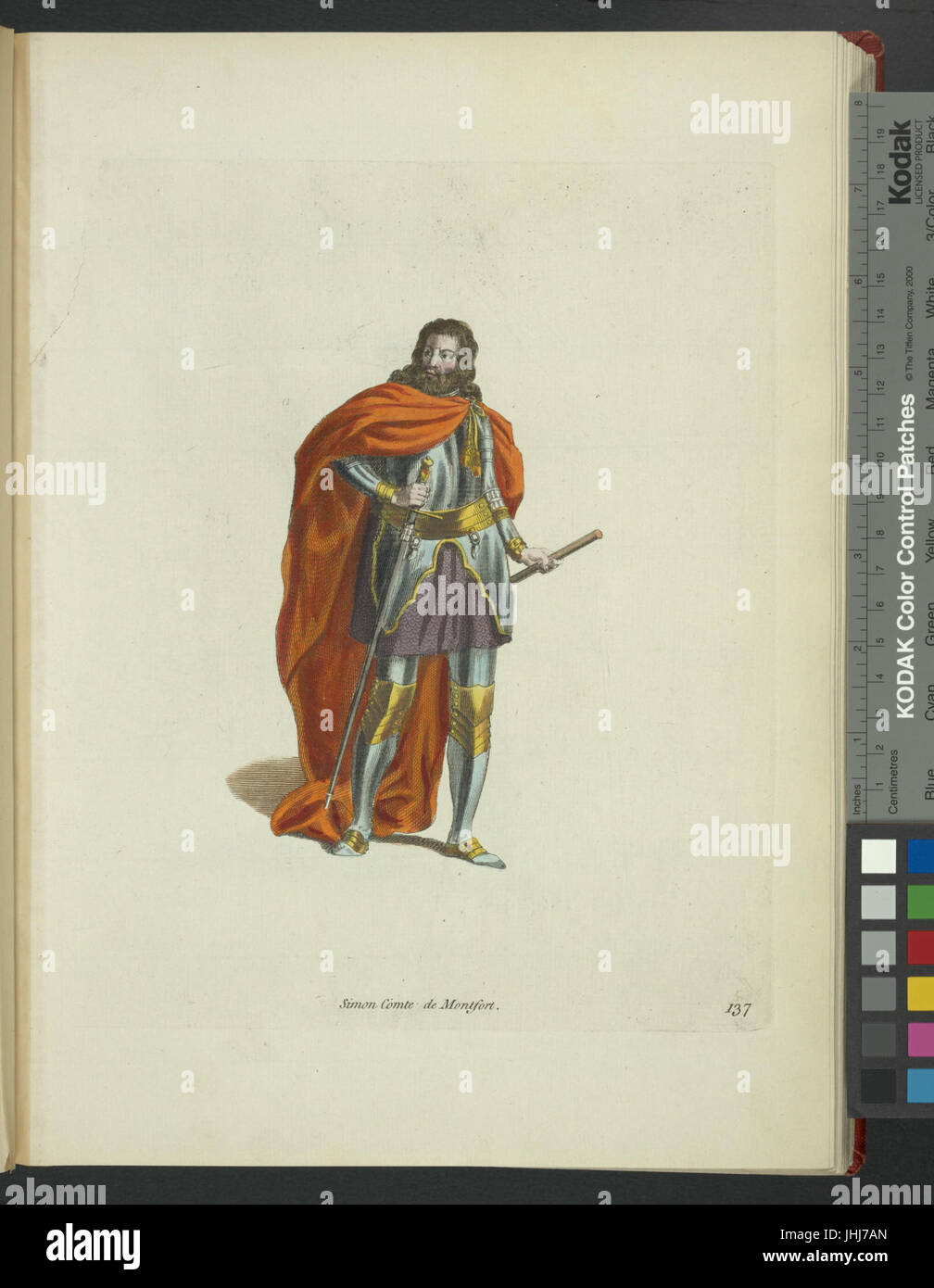Conte Simon de Montfort. Simon Comte de Montfort (NYPL b14140320-1638394) Foto Stock
