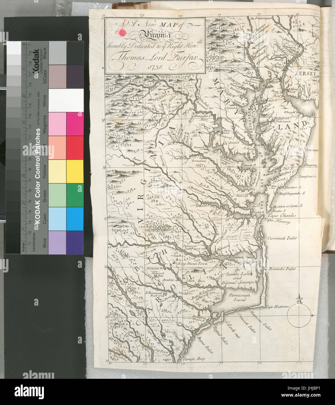 Una nuova mappa della Virginia (NYPL b15362027-433616) Foto Stock