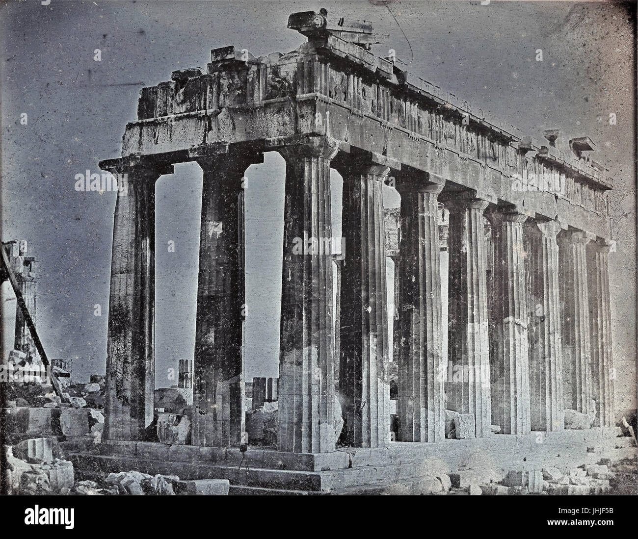 Joseph-Philibert Girault de Prangey (francese - facciata e il Colonnato del nord del Partenone dell'Acropoli di Atene - Foto Stock