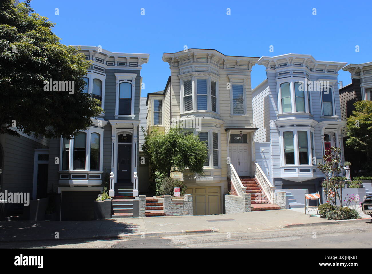 Italianamente Case, 1870, Pacific Heights, San Francisco, California Foto Stock