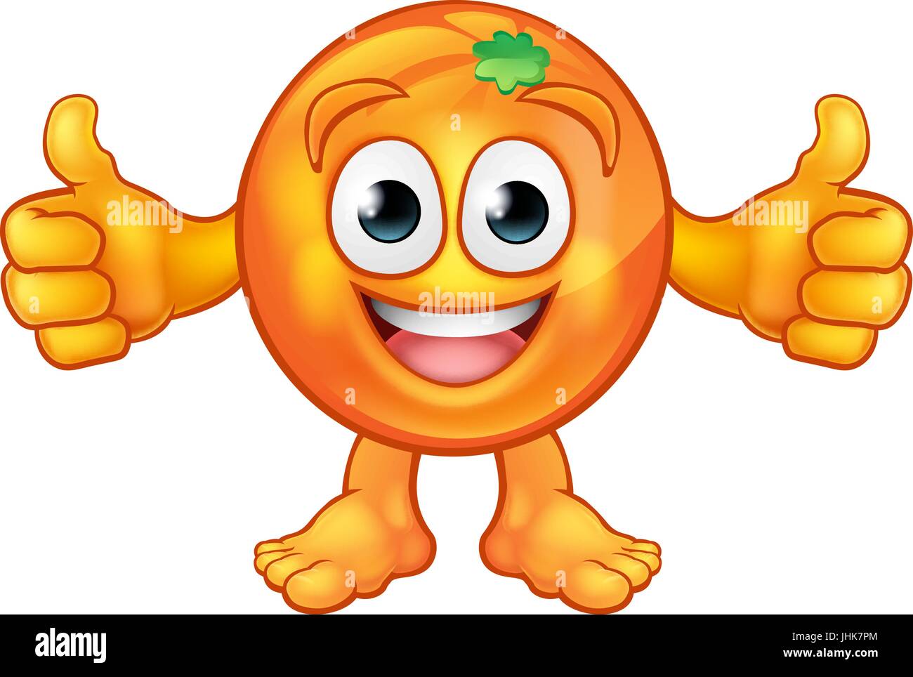 Frutta di arancia mascotte cartoon Character Illustrazione Vettoriale