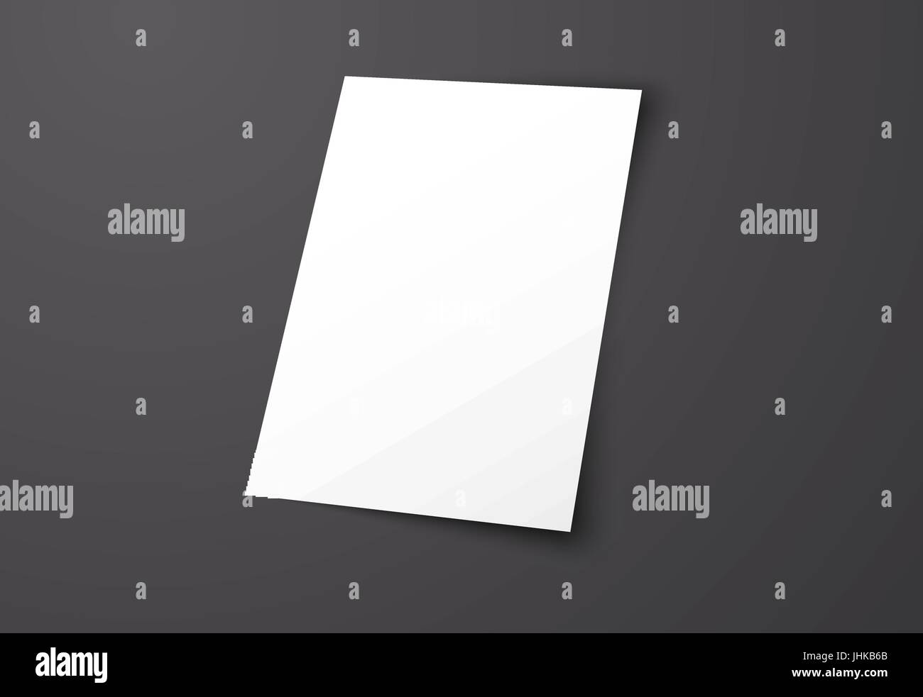 Mockup coperchio bianco su uno sfondo nero. Il flyer realistico modello per presentazione di design. Illustrazione Vettoriale Illustrazione Vettoriale