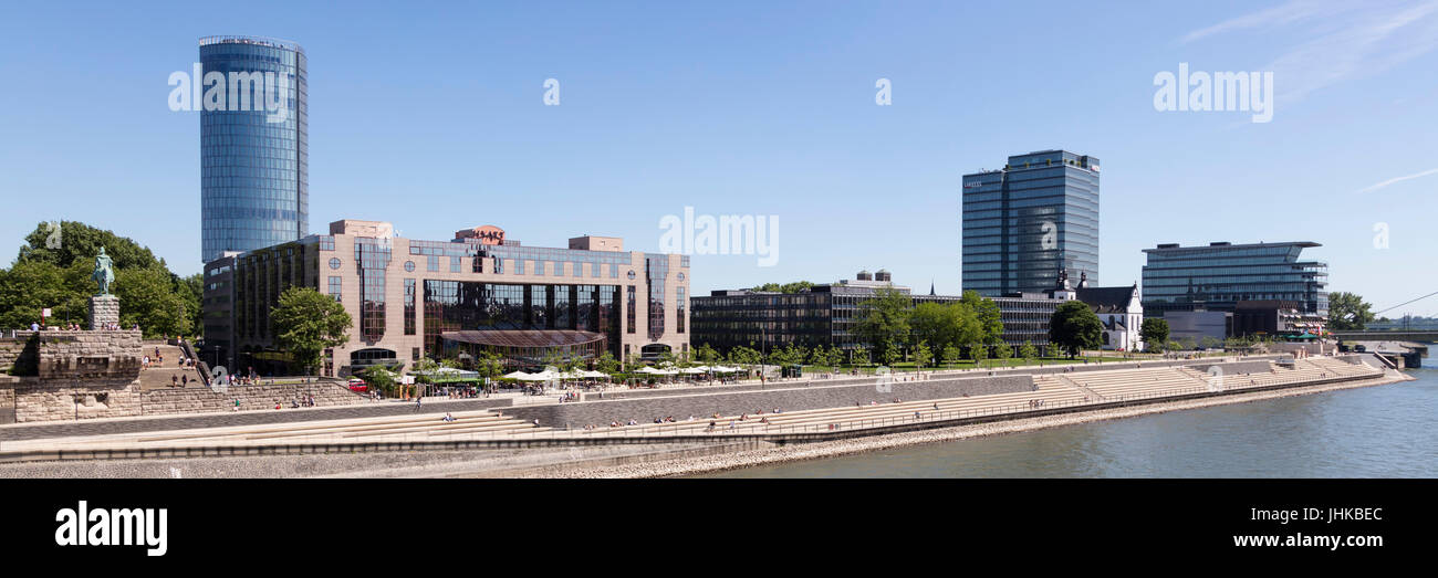 Rheinboulevard, Deutz, Köln, Renania settentrionale-Vestfalia, Germania, Europa Foto Stock