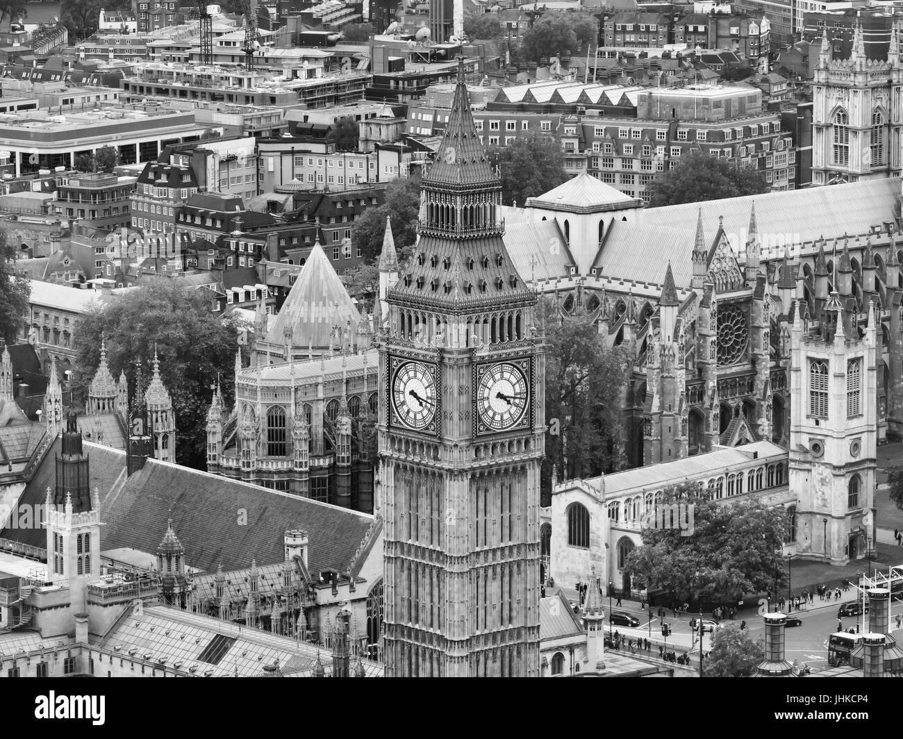 Londra in bianco e nero Foto Stock