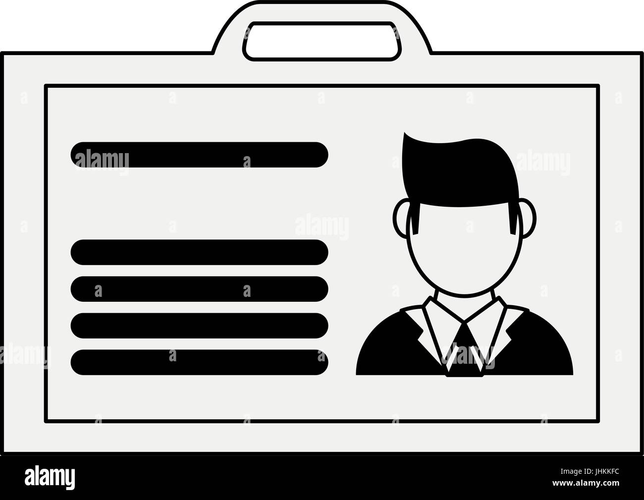 Id lavoro scheda Immagine icona Illustrazione Vettoriale