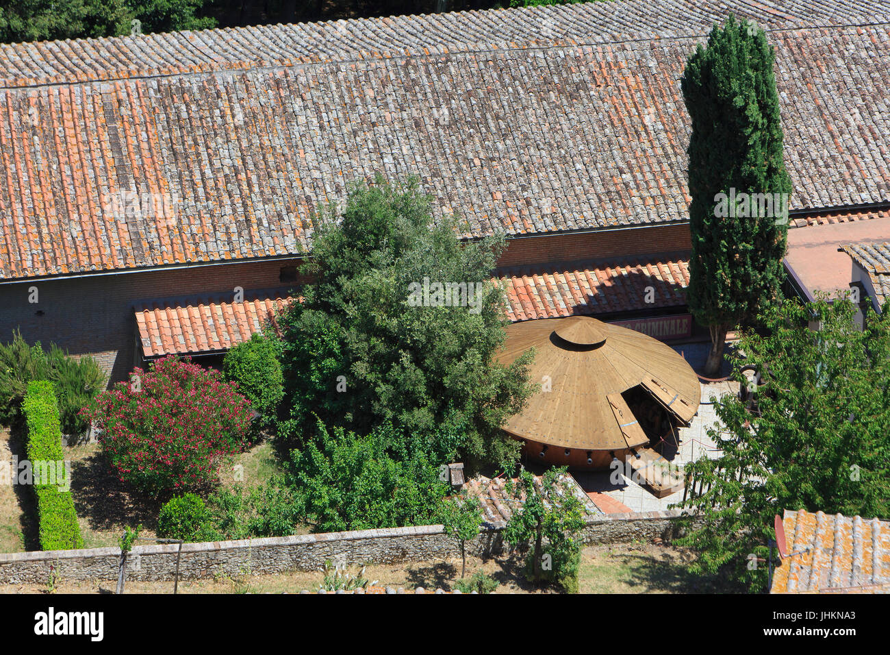 Leonardo sta combattendo contro il veicolo presso la mostra "il genio di Leonardo' a San Gimignano, Italia Foto Stock