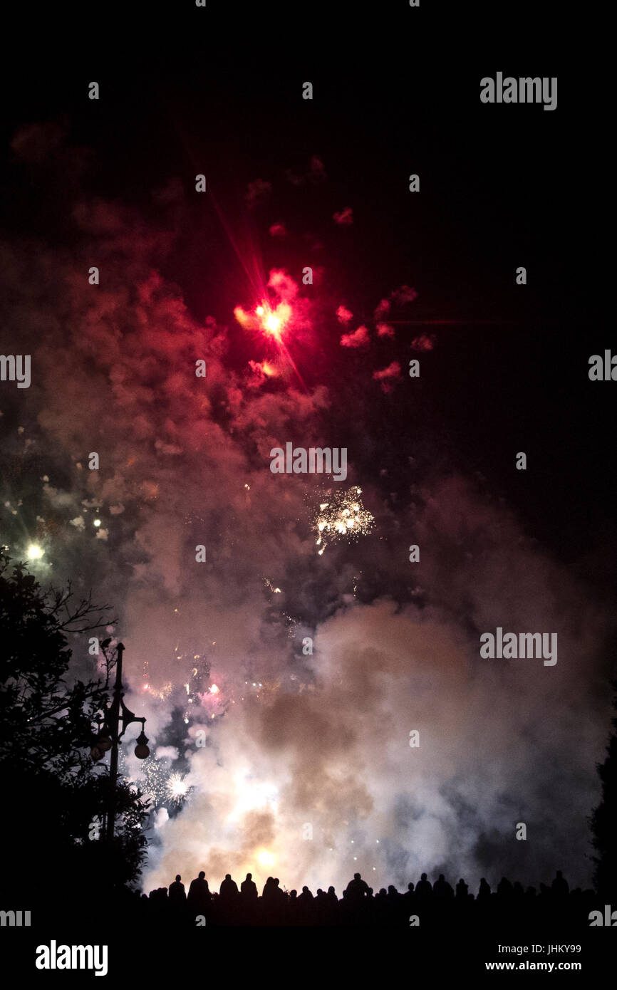 Nit del Foc. Foto Stock