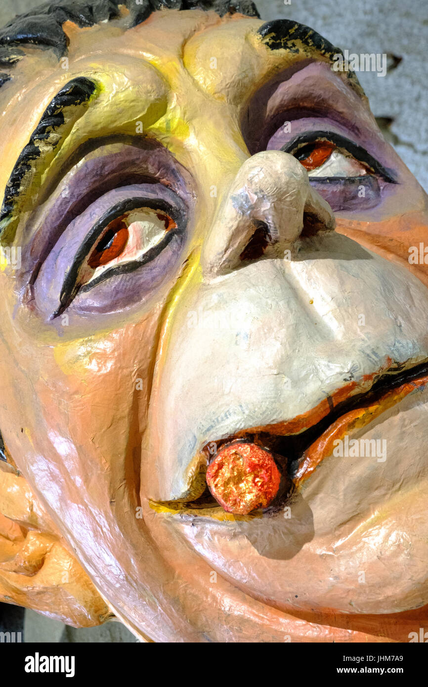Maschera di carnevale di Viareggio museo del carnevale Foto Stock