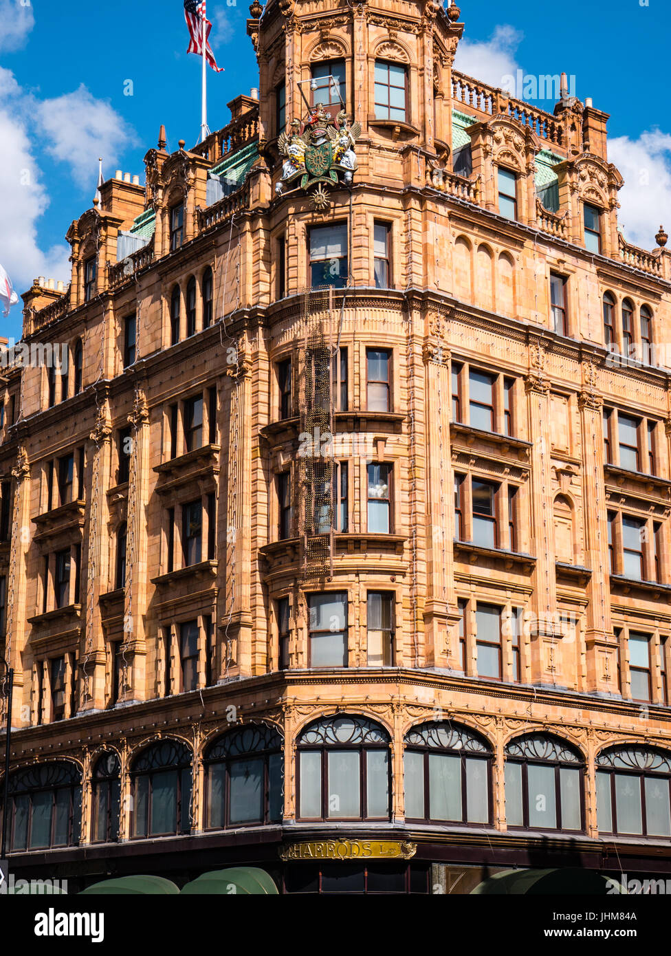 I grandi magazzini Harrods a Londra, Inghilterra Foto Stock