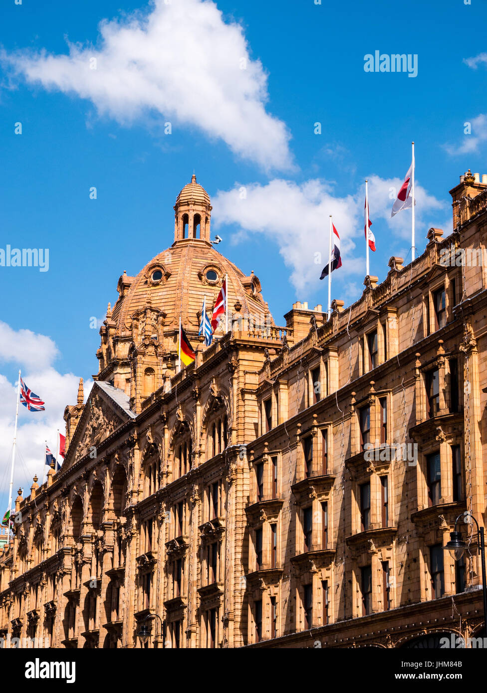 I grandi magazzini Harrods a Londra, Inghilterra Foto Stock
