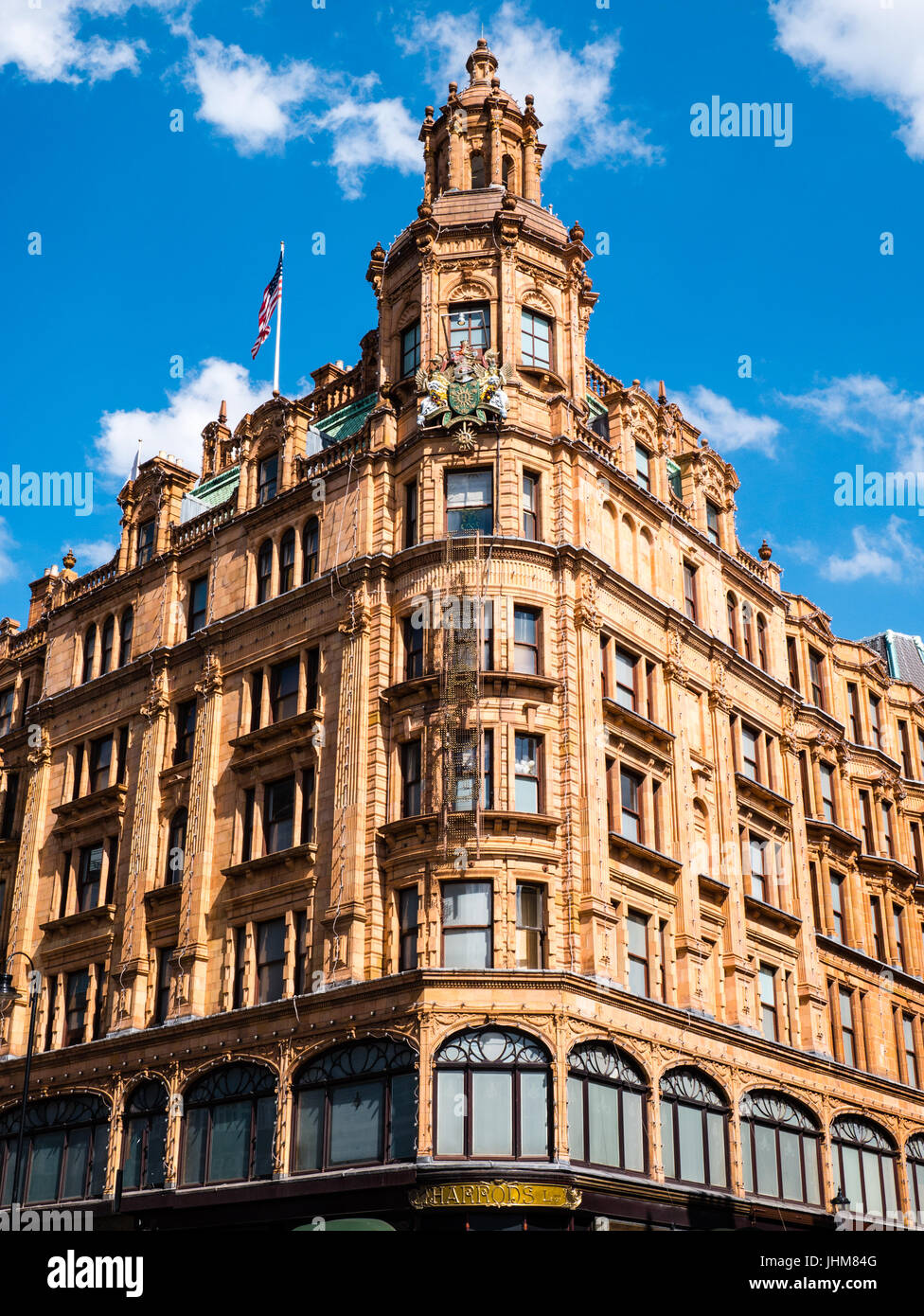 I grandi magazzini Harrods a Londra, Inghilterra Foto Stock