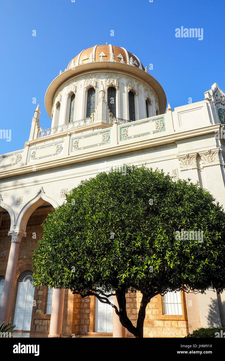 Il Santuario del Bab, Bahai World Center, haifa, Israele. Foto Stock