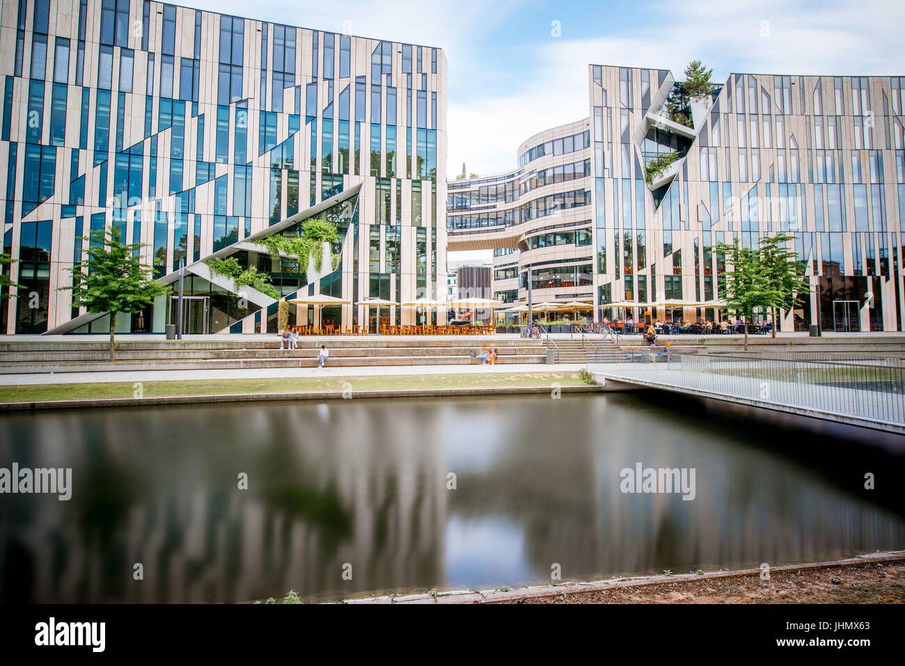 Edifici moderni a Dusseldorf Foto Stock